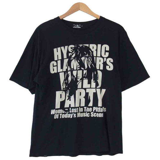 HYSTERIC GLAMOUR ヒステリックグラマー 02171CT11 WILD PARTY プリント Tシャツ ブラック系 M【中古】