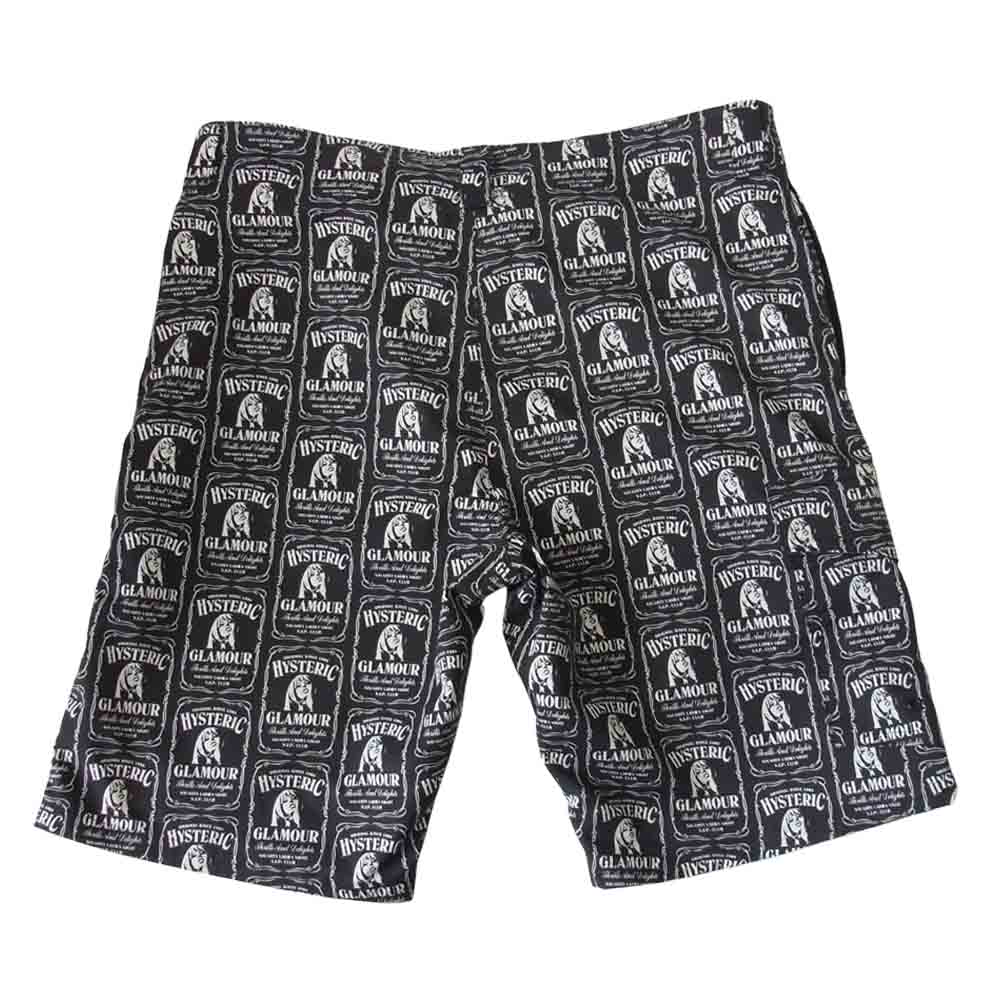 HYSTERIC GLAMOUR ヒステリックグラマー 0232QM02 WHISKY 総柄 PT スイム パンツ ブラック系 M【中古】