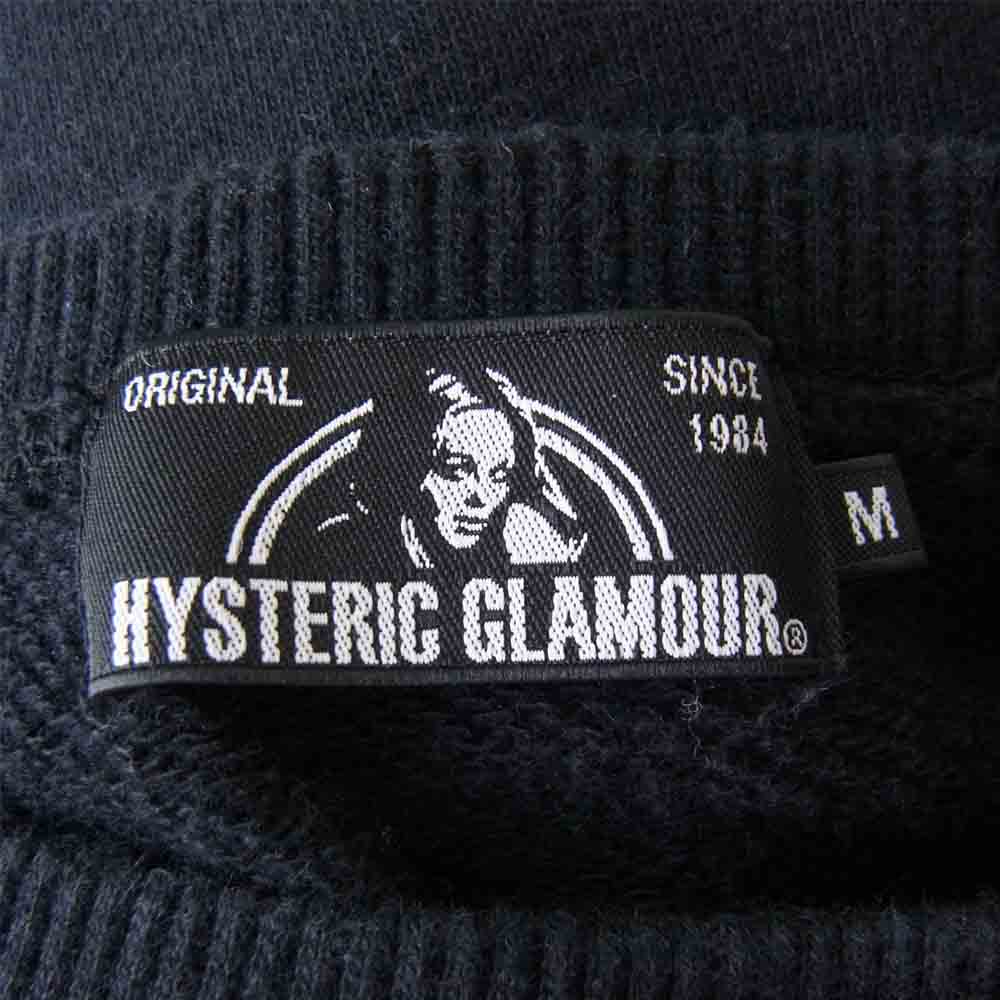 HYSTERIC GLAMOUR ヒステリックグラマー 02171CS05 BLACK CAT BONE クルーネック スウェット ブラック系 M【中古】
