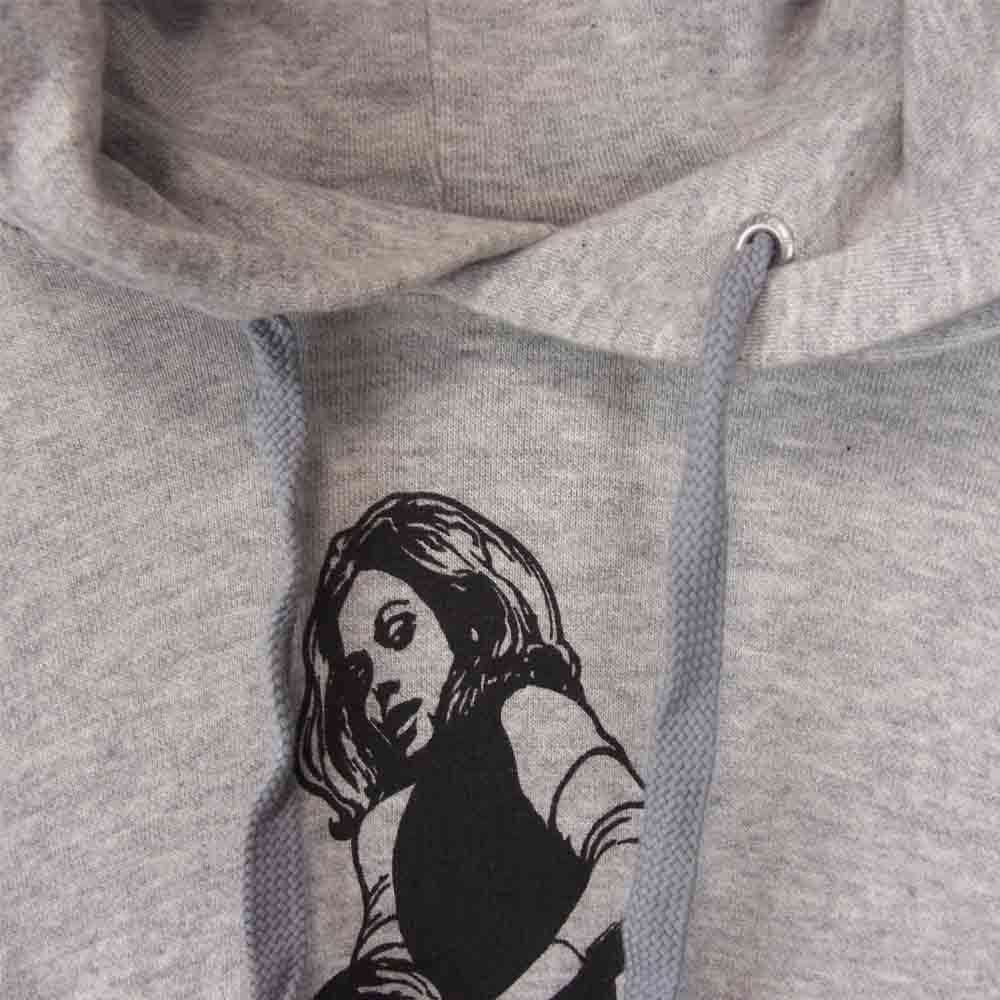 HYSTERIC GLAMOUR ヒステリックグラマー 02182CF04 VIXEN GIRL ガール プリント パーカー グレー系 L【中古】