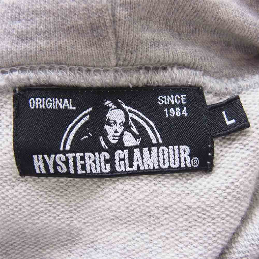 HYSTERIC GLAMOUR ヒステリックグラマー 02182CF04 VIXEN GIRL ガール プリント パーカー グレー系 L【中古】