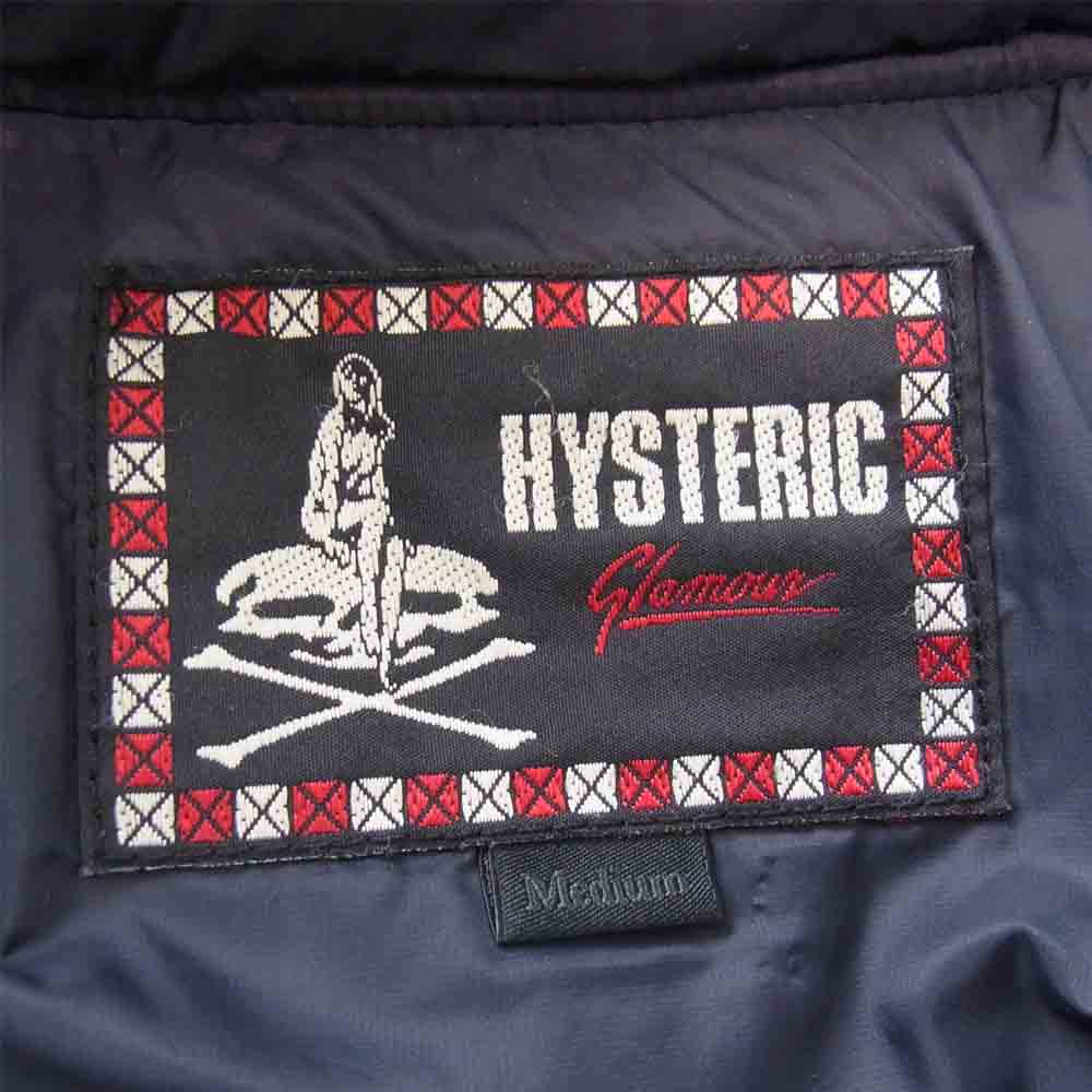 HYSTERIC GLAMOUR ヒステリックグラマー 0243AB04 プリマロフト ナイロン タフタ フーデッド MA-1 ジャケット ダークネイビー系 M【中古】