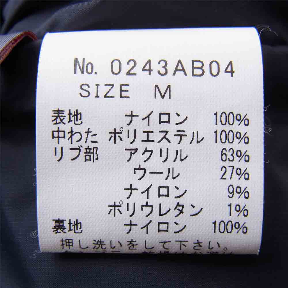 HYSTERIC GLAMOUR ヒステリックグラマー 0243AB04 プリマロフト ナイロン タフタ フーデッド MA-1 ジャケット ダークネイビー系 M【中古】