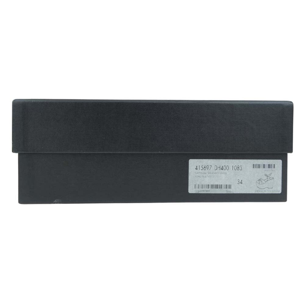 SAINT LAURENT サンローラン 415697DH4001083  花柄 プラットフォーム サンダル ブラック系 34【中古】