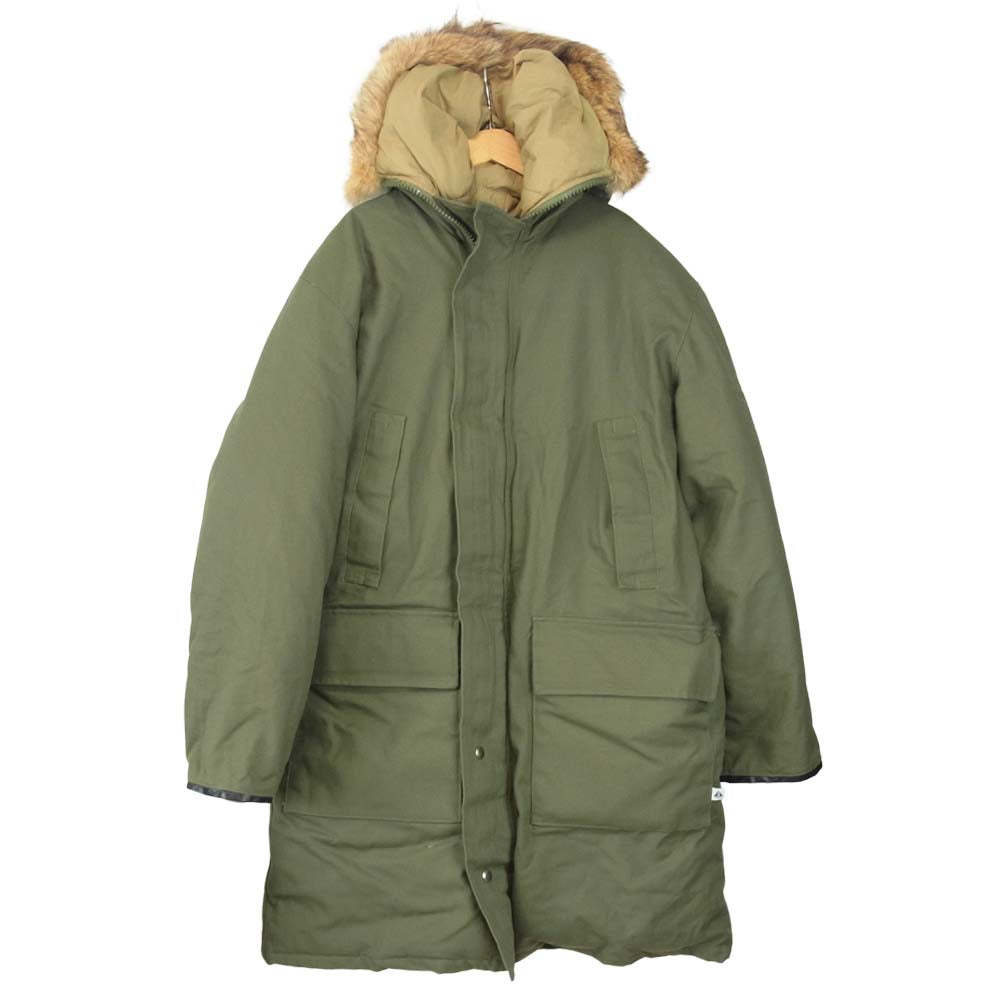 ウッズ 4520 ダウンコート カーキ系 M【中古】