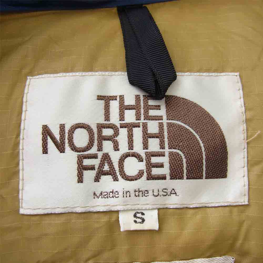 THE NORTH FACE ノースフェイス 70s 80s USA製 茶タグ 当時物 TALON ZIP シェラ ダウン ネイビー系 S【中古】