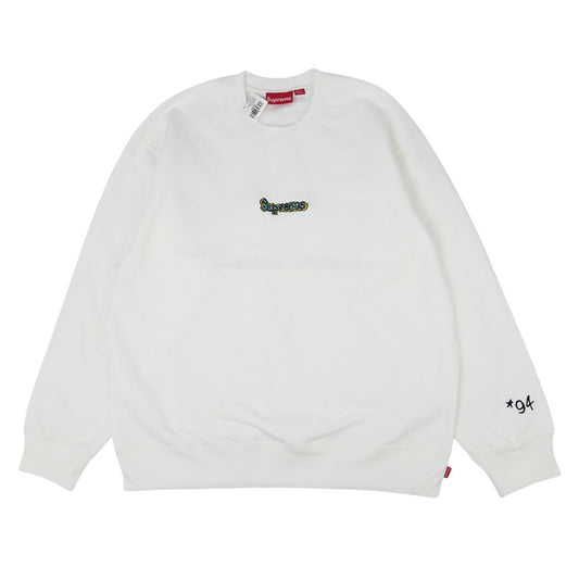 Supreme シュプリーム 21SS GONZ LOGO CREWNECK ゴンズ ロゴ クルーネック スウェット ホワイト系 L【新古品】【未使用】【中古】