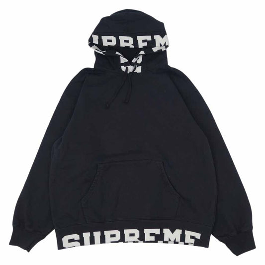 Supreme シュプリーム 21SS CROPPED LOGOS HOODED SWEATSHIRT ブラック系 L【新古品】【未使用】【中古】