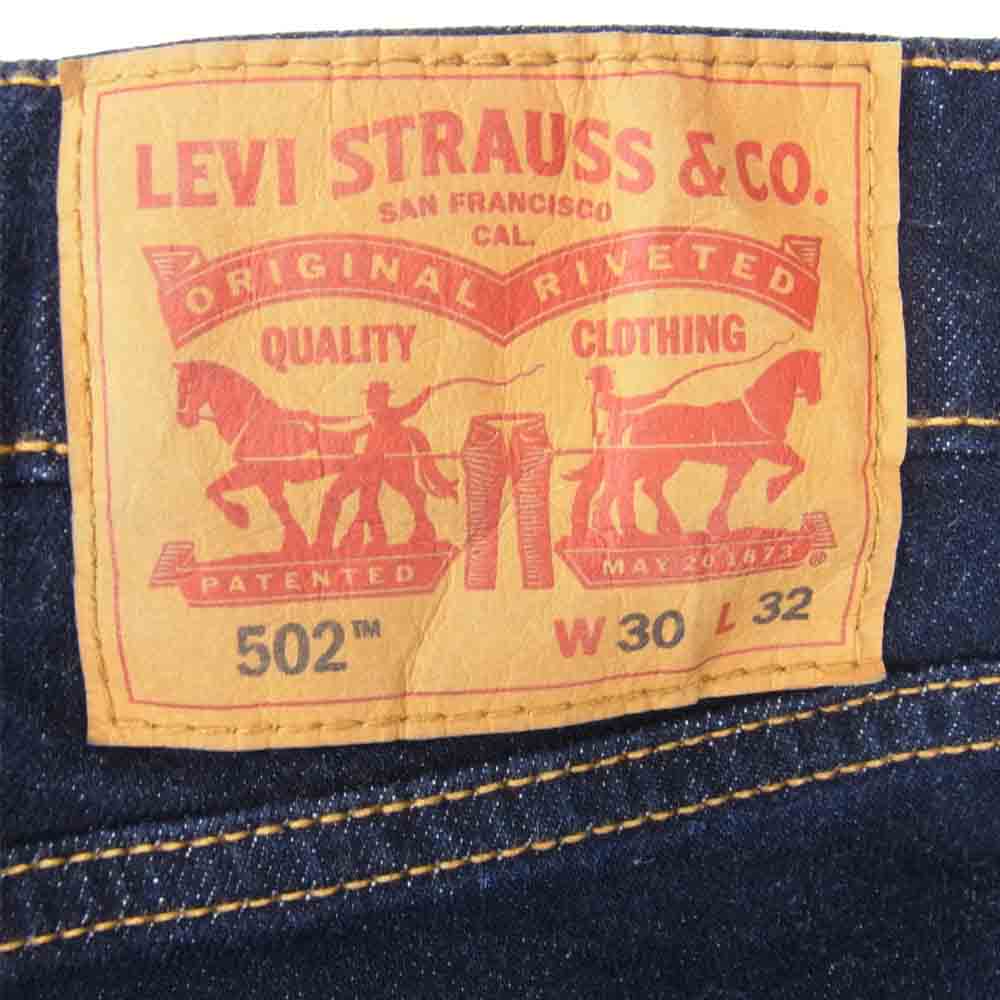 Levi's リーバイス 29502-0083 502 レギュラー テーパード デニム パンツ インディゴブルー系 30【中古】