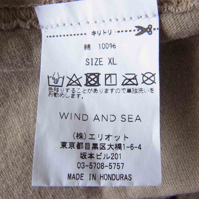 WIND AND SEA ウィンダンシー CIRCLE S-Dye T-SHIRT Ｔシャツ ベージュ系 XL【中古】