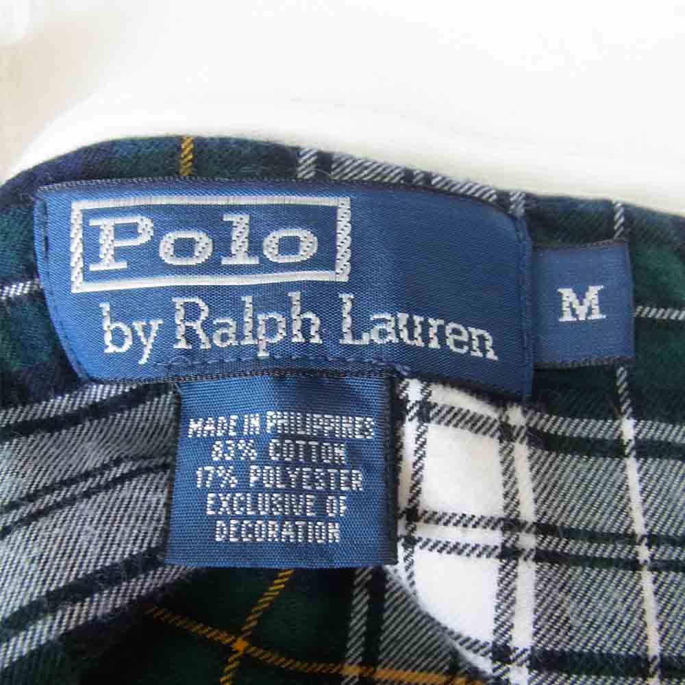 POLO RALPH LAUREN ポロ・ラルフローレン ショールカラー プルオーバー スウェット ホワイト系 M【中古】