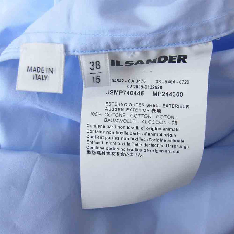 JIL SANDER ジルサンダー CLASSIC SHIRTS クラシック シャツ ブルー系 38／15【美品】【中古】