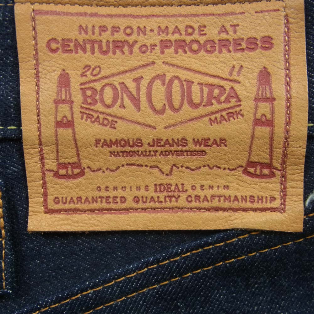 BONCOURA ボンクラ cinch back シンチバック デニム パンツ 日本製 インディゴブルー系 29【新古品】【未使用】【中古】