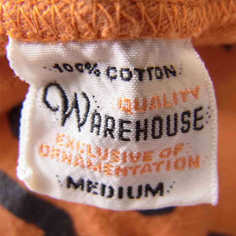 WAREHOUSE ウエアハウス カレッジ プリント Tシャツ オレンジ系 M【中古】