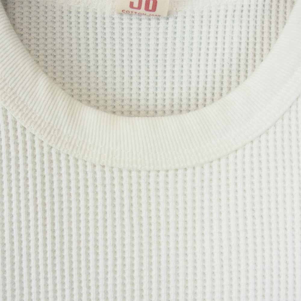 The REAL McCOY'S ザリアルマッコイズ BALL PARK ボール パーク THERMAL SHIRT ミリタリー サーマル 長袖 Tシャツ カットソー ホワイト ホワイト系 M【中古】