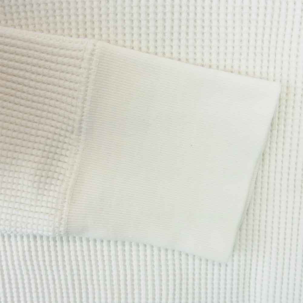 The REAL McCOY'S ザリアルマッコイズ BALL PARK ボール パーク THERMAL SHIRT ミリタリー サーマル 長袖 Tシャツ カットソー ホワイト ホワイト系 M【中古】