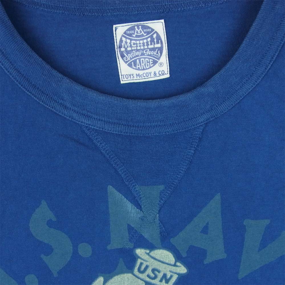 TOY'S McCOY トイズマッコイ McHILL マックヒル × Felix the Cat フェリックス プリント 半袖 Tシャツ ネイビー系 L【中古】