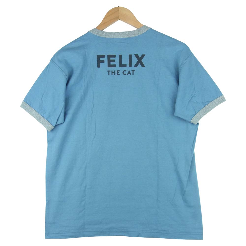 TOY'S McCOY トイズマッコイ McHILL マックヒル × Felix the Cat フェリックス プリント 半袖 Tシャツ ライトブルー系 L【中古】