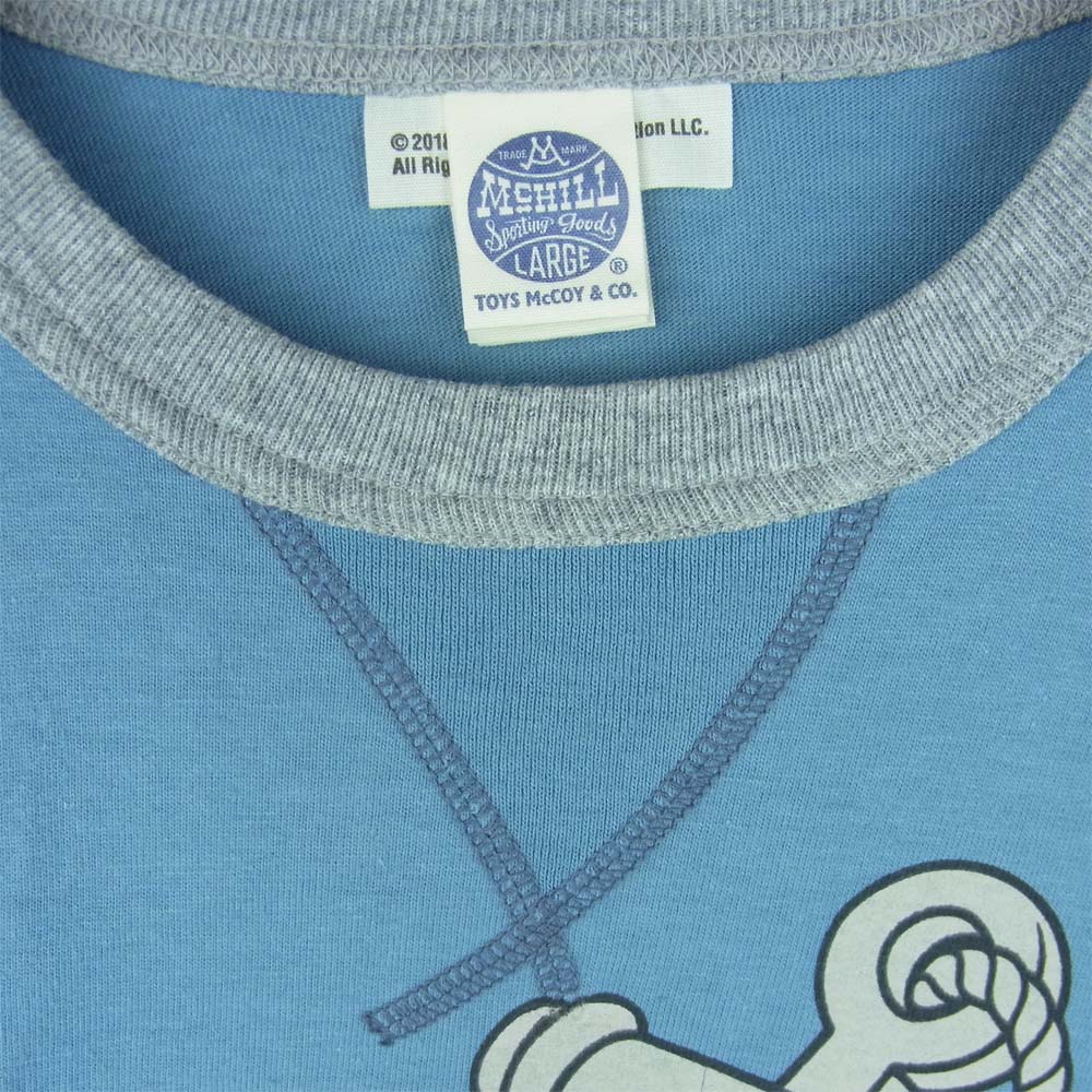 TOY'S McCOY トイズマッコイ McHILL マックヒル × Felix the Cat フェリックス プリント 半袖 Tシャツ ライトブルー系 L【中古】