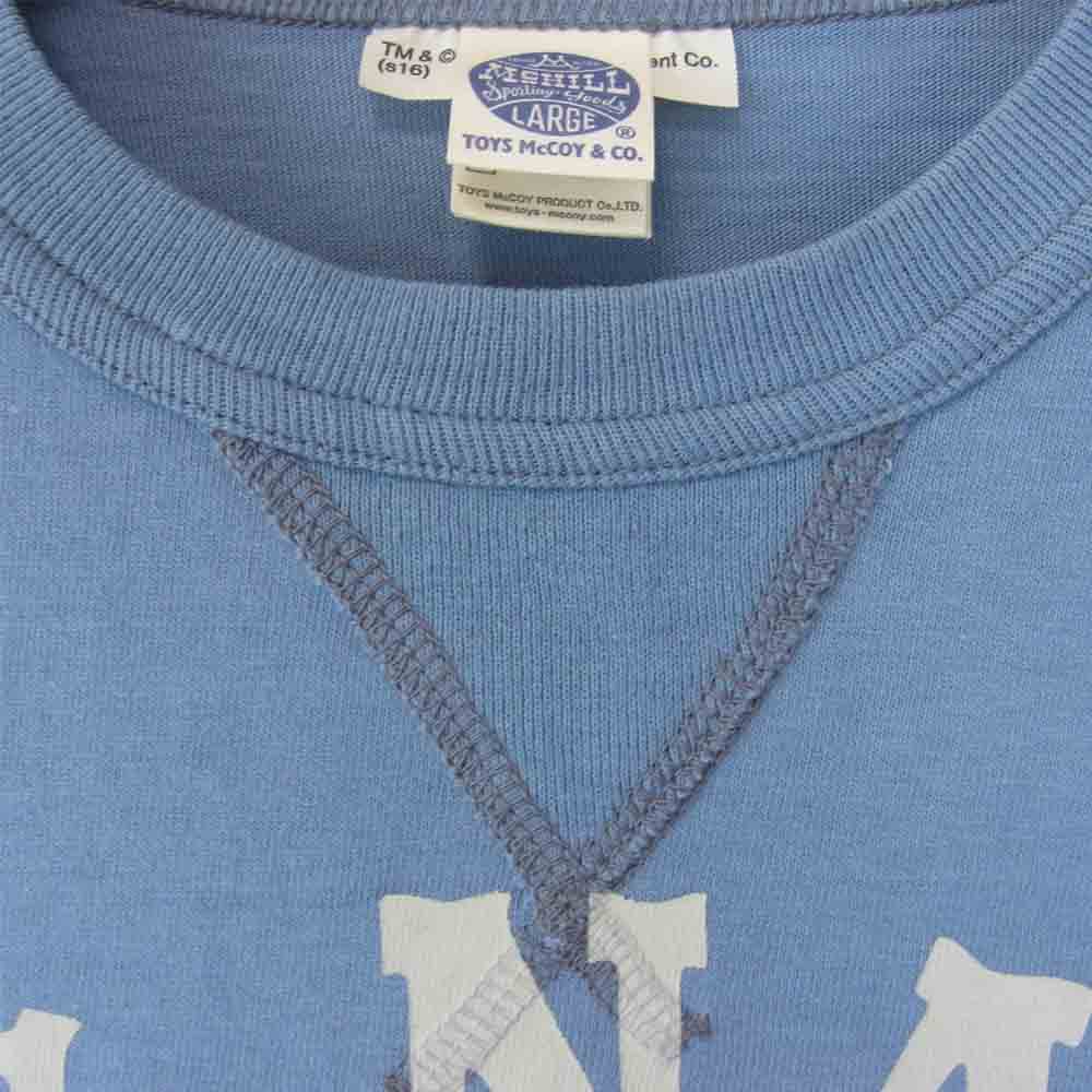 TOY'S McCOY トイズマッコイ McHILL マックヒル × TOM & JERRY トムとジェリー プリント Tシャツ ライトブルー ブルー系 L【中古】