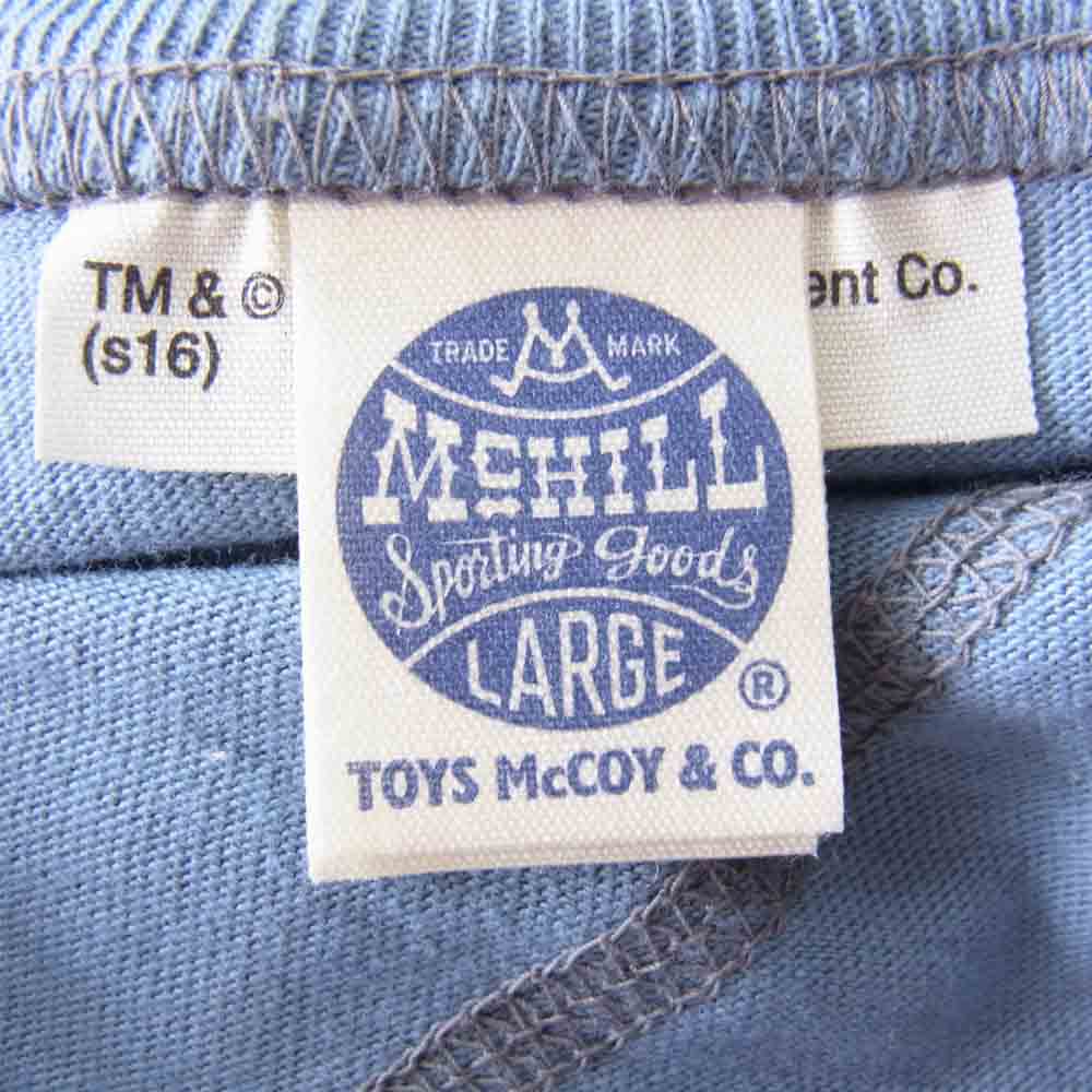 TOY'S McCOY トイズマッコイ McHILL マックヒル × TOM & JERRY トムとジェリー プリント Tシャツ ライトブルー ブルー系 L【中古】