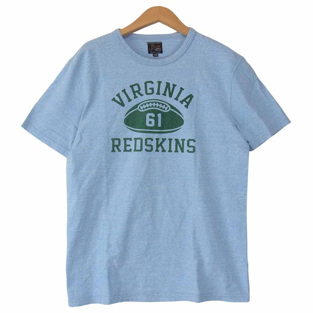 The REAL McCOY'S ザリアルマッコイズ JOE McCOY ジョーマッコイ カレッジ プリント Tシャツ ブルー系 L【中古】