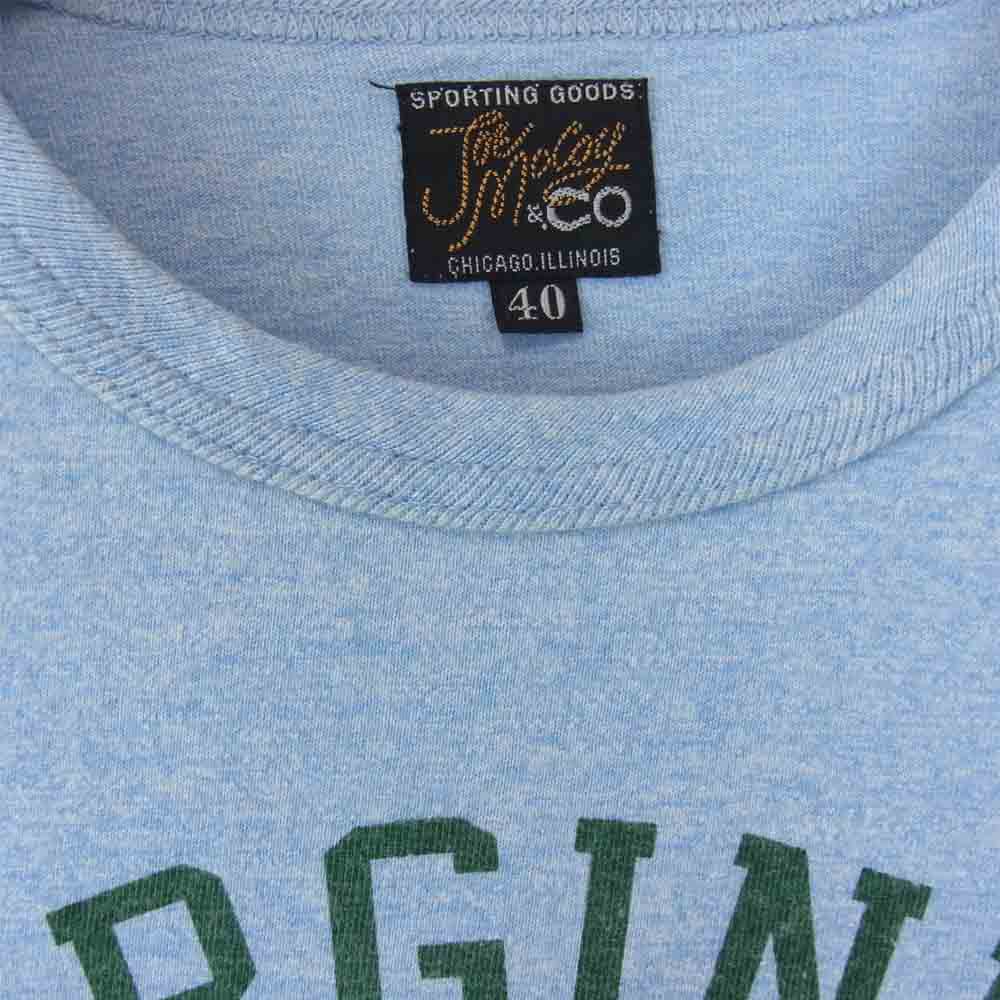 The REAL McCOY'S ザリアルマッコイズ JOE McCOY ジョーマッコイ カレッジ プリント Tシャツ ブルー系 L【中古】