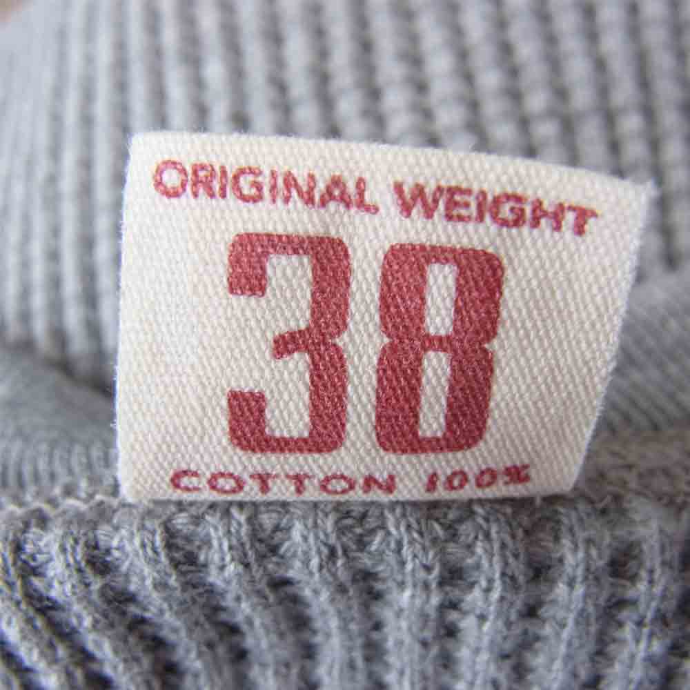 The REAL McCOY'S ザリアルマッコイズ BALL PARK ボール パーク THERMAL SHIRT ミリタリー サーマル 長袖 Tシャツ カットソー グレー グレー系 M【中古】