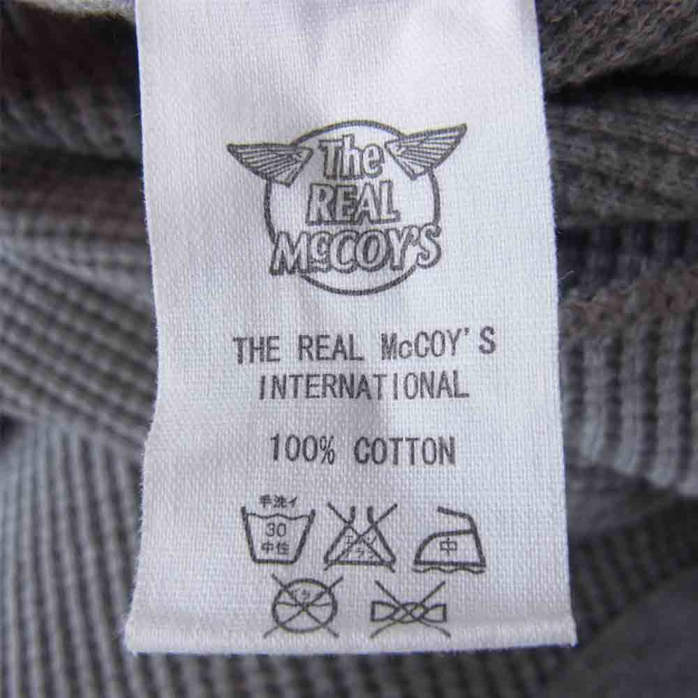 The REAL McCOY'S ザリアルマッコイズ BALL PARK ボール パーク THERMAL SHIRT ミリタリー サーマル 長袖 Tシャツ カットソー グレー グレー系 M【中古】