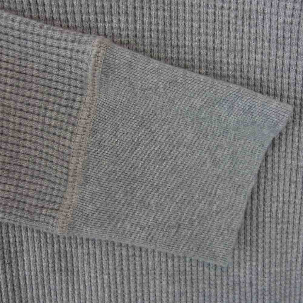 The REAL McCOY'S ザリアルマッコイズ BALL PARK ボール パーク THERMAL SHIRT ミリタリー サーマル 長袖 Tシャツ カットソー グレー グレー系 M【中古】