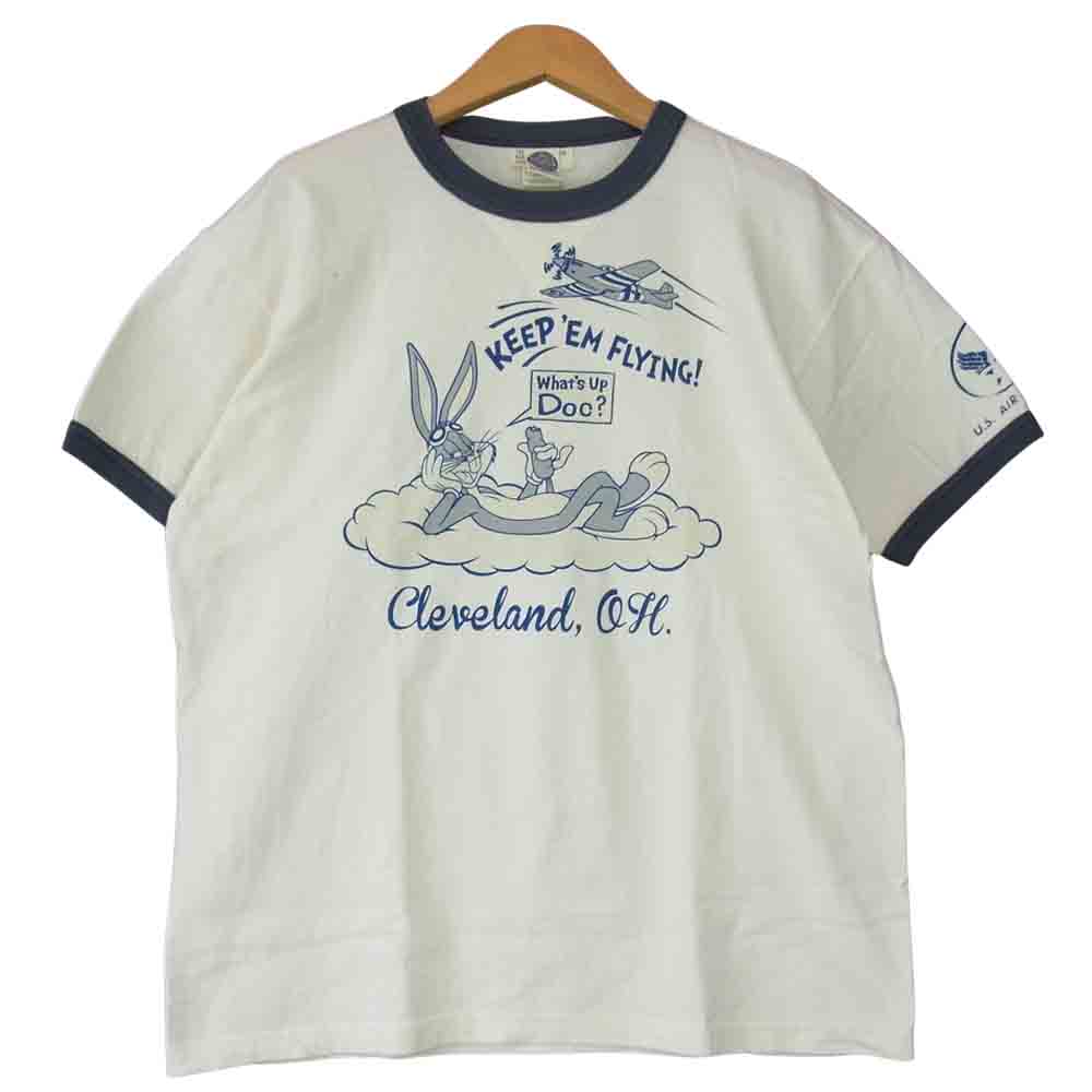 TOY'S McCOY トイズマッコイ McHILL マックヒル × Bugs Bunny バッグスバニー プリント Tシャツ ホワイト系 L【中古】