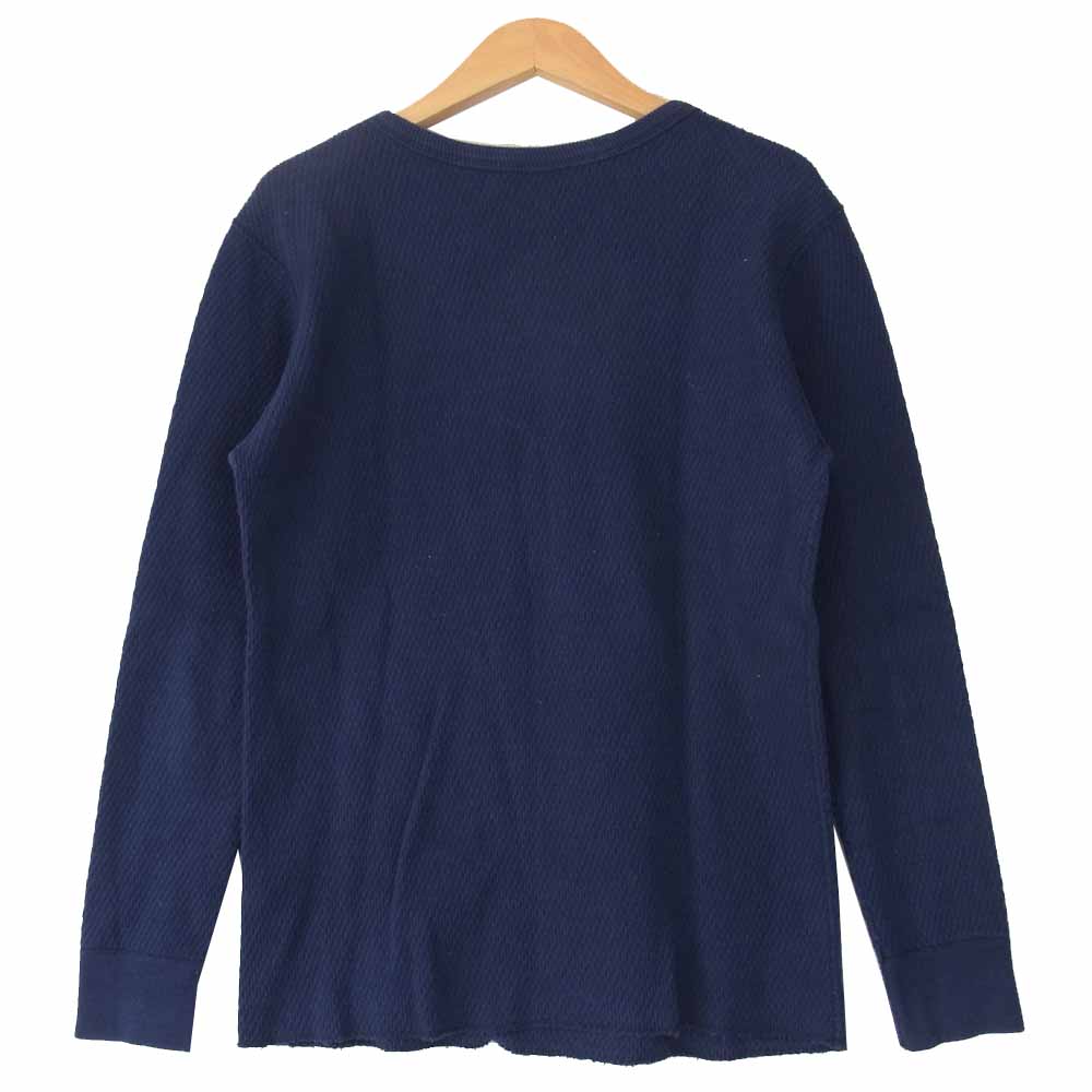 The REAL McCOY'S ザリアルマッコイズ MILITARY THERMAL SHIRT ミリタリー サーマル 長袖 Tシャツ カットソー ネイビー系 M【中古】