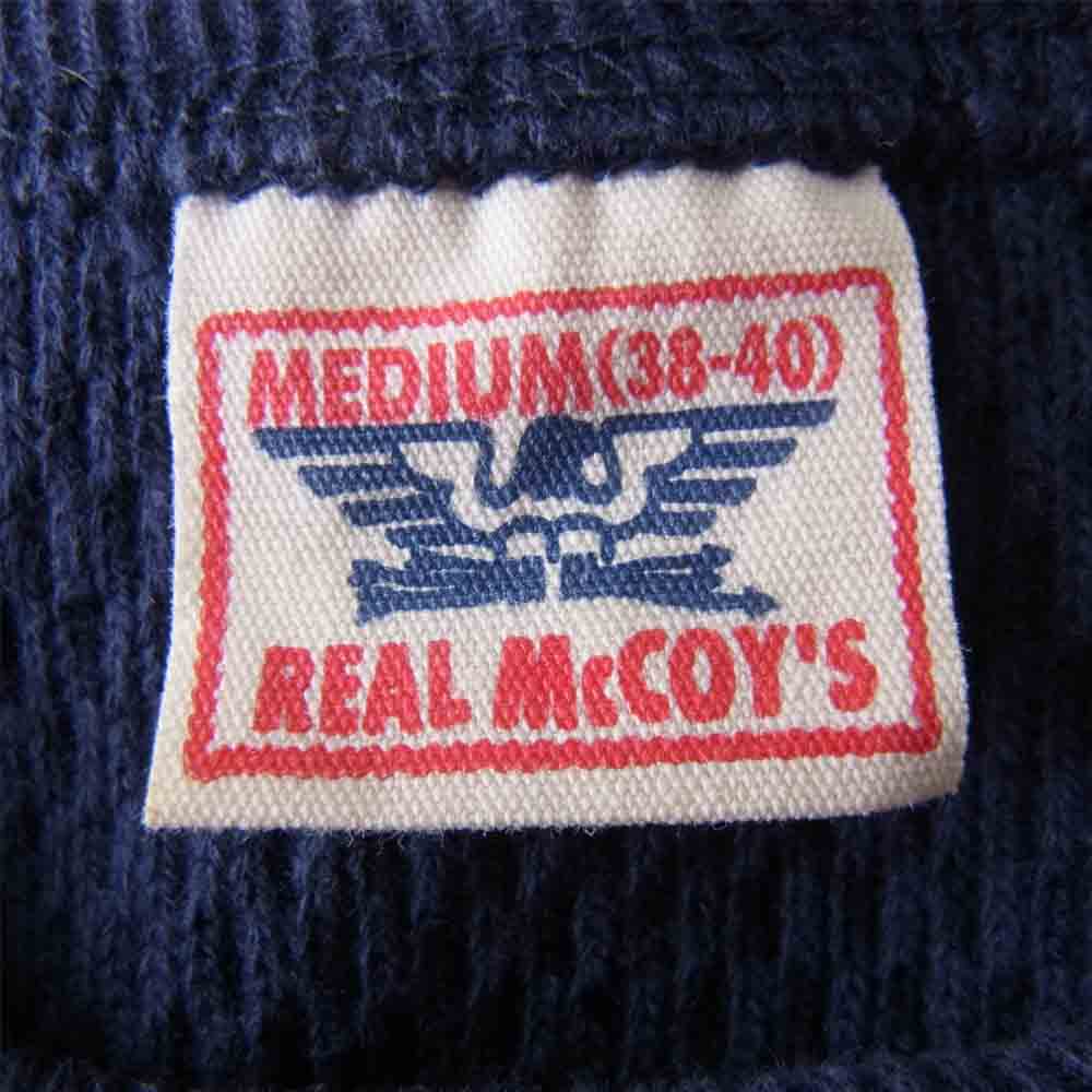 The REAL McCOY'S ザリアルマッコイズ MILITARY THERMAL SHIRT ミリタリー サーマル 長袖 Tシャツ カットソー ネイビー系 M【中古】