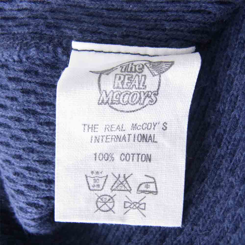 The REAL McCOY'S ザリアルマッコイズ MILITARY THERMAL SHIRT ミリタリー サーマル 長袖 Tシャツ カットソー ネイビー系 M【中古】