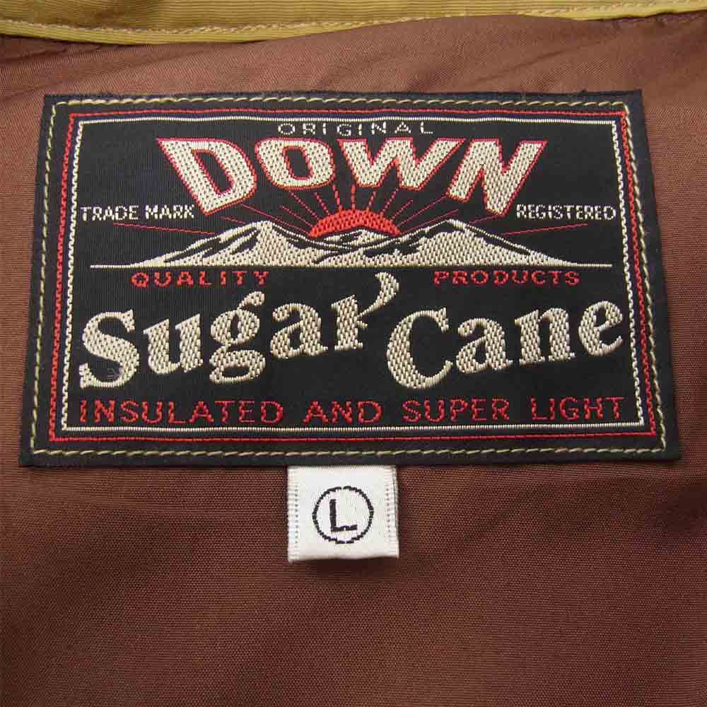 SUGAR CANE シュガーケーン SC12340 60/40 LEATHER YOKE DOWN VEST レザーヨーク 切替 ダウン ベスト カーキ系 L【中古】