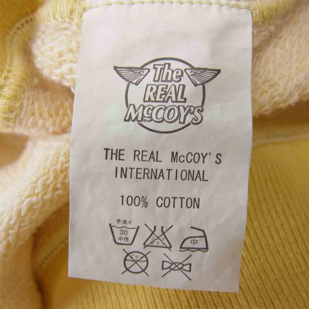 The REAL McCOY'S ザリアルマッコイズ BALL PARK ボール パーク HOODED FULL ZIP SWEAT フルジップ スウェット パーカー イエロー系 L【中古】
