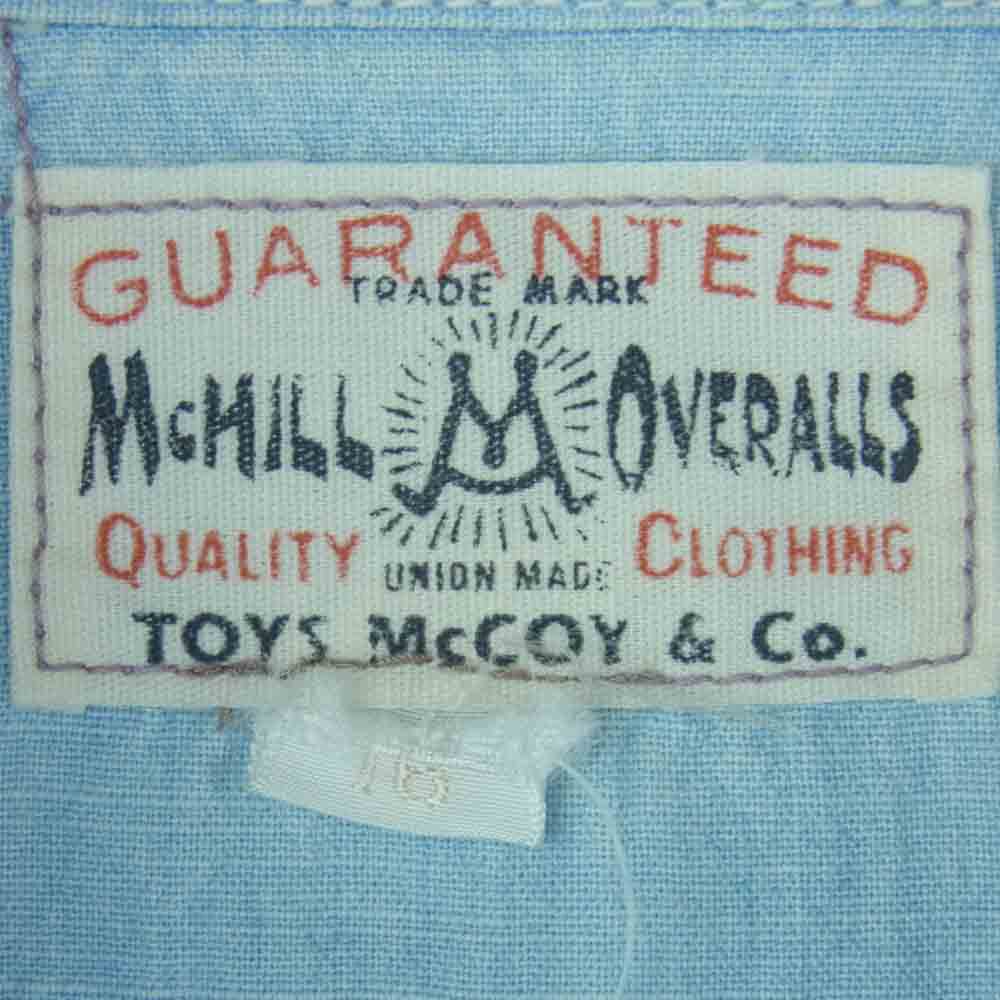TOY'S McCOY トイズマッコイ McHILL マックヒル MILITARY USN FELIX CHAMBRAY SHIRT ミリタリー シャンブレー 長袖 シャツ インディゴブルー系 16【中古】