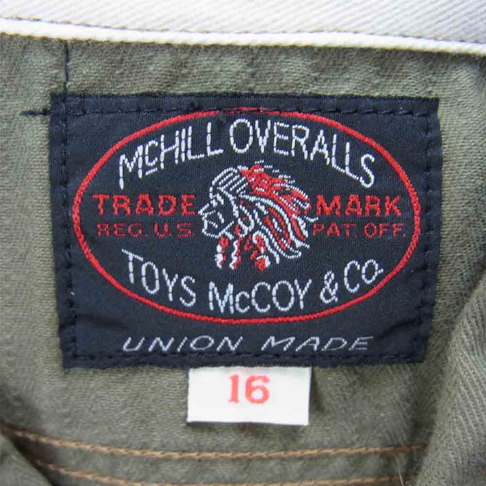 TOY'S McCOY トイズマッコイ McHILL マックヒル MILITALY HERRINGBONE DOCKER SHIRTS ミリタリー ヘリンボーン ドッカー シャツ カーキ系 16【中古】