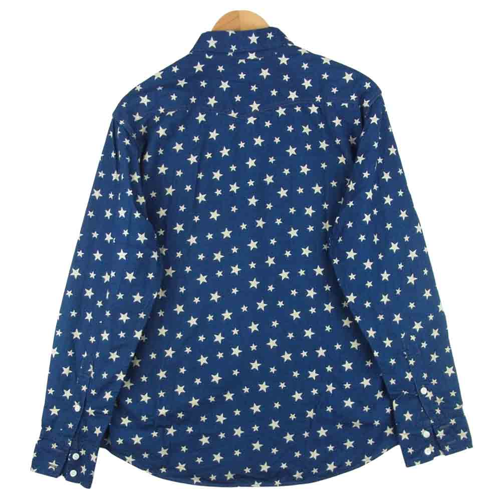 TOY'S McCOY トイズマッコイ McHILL マックヒル スタースパングル 星柄 ウェスタン 長袖 シャツ インディゴブルー系 16【中古】