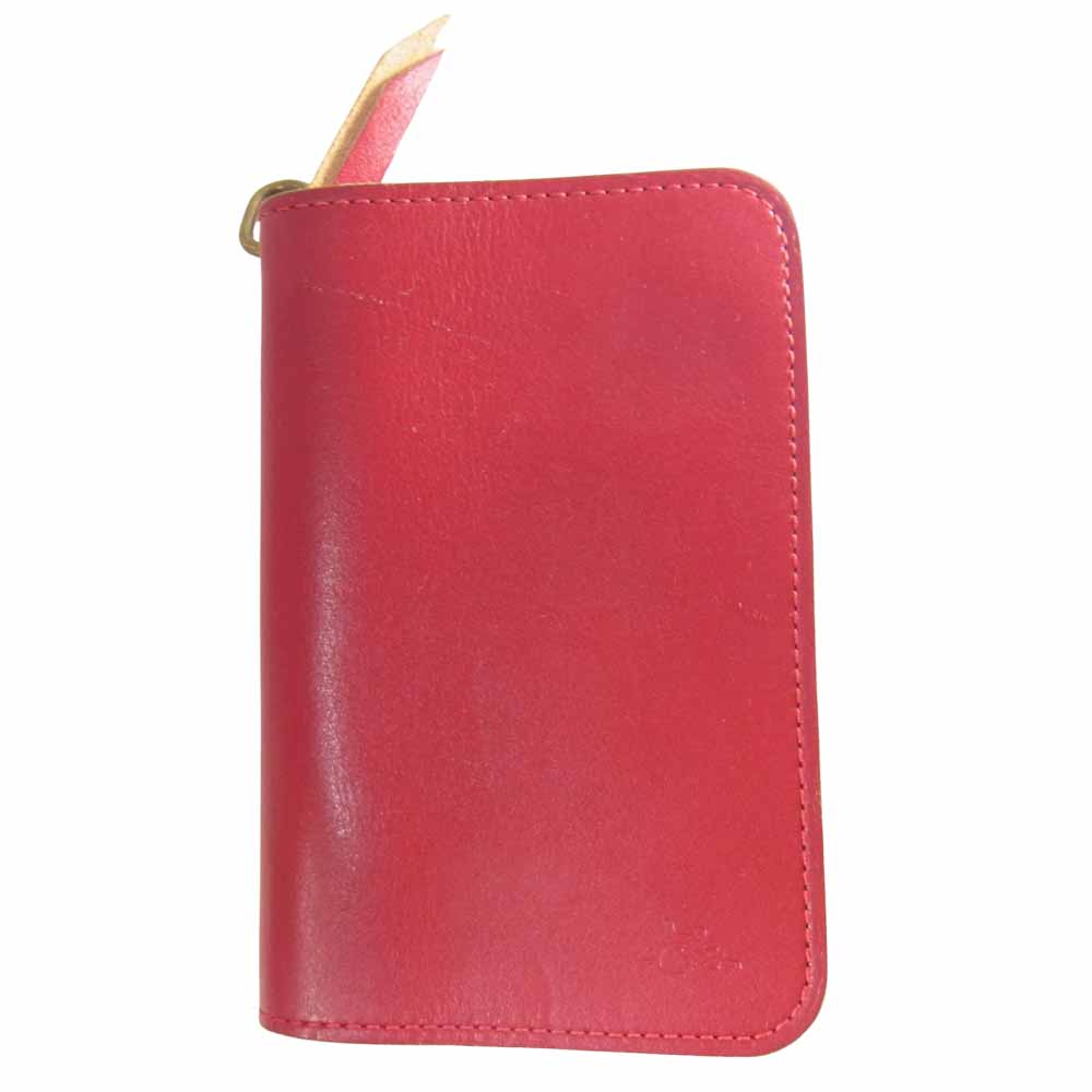 KAWATAKO カワタコ 革蛸 レザー ミドル ワレット レッド系【中古】