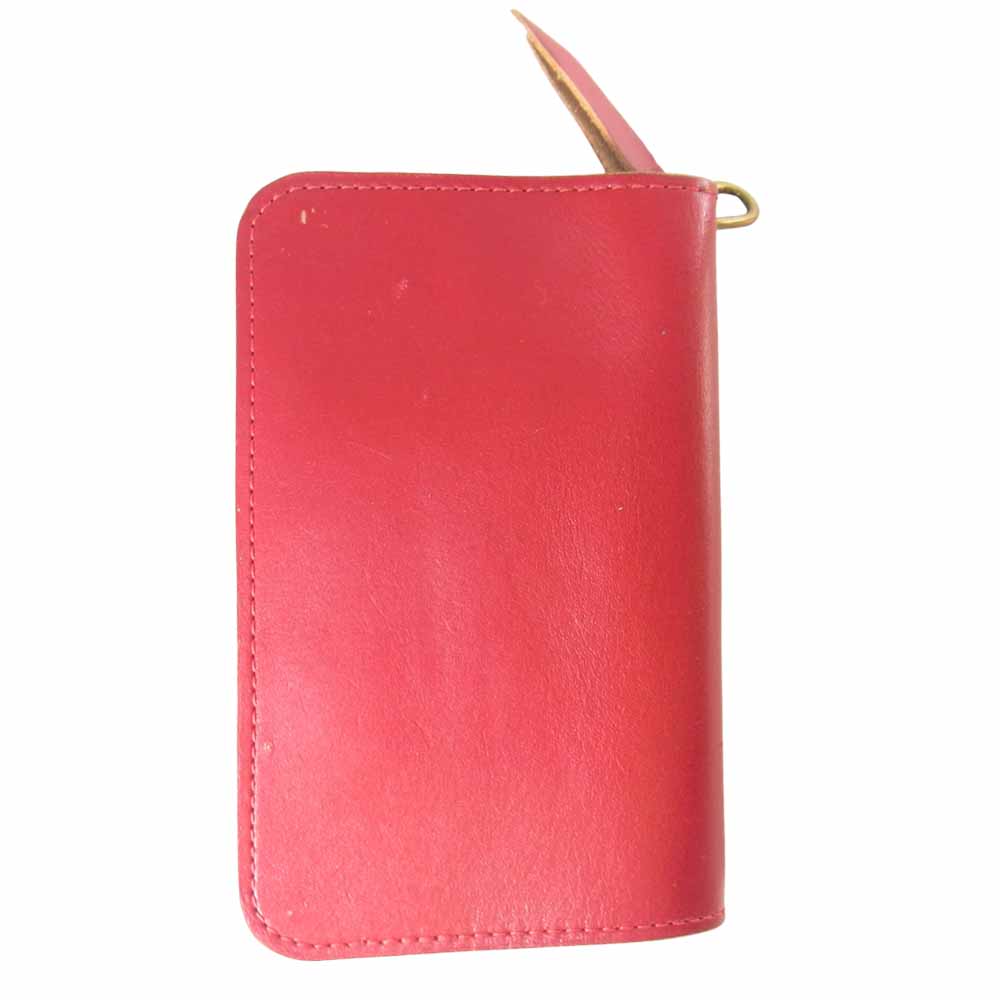 KAWATAKO カワタコ 革蛸 レザー ミドル ワレット レッド系【中古】
