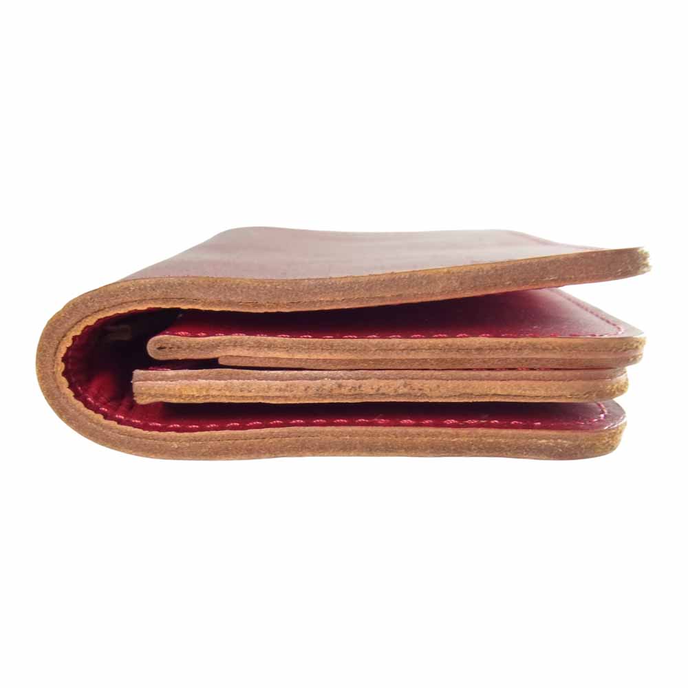 KAWATAKO カワタコ 革蛸 レザー ミドル ワレット レッド系【中古】