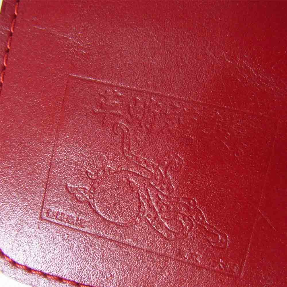 KAWATAKO カワタコ 革蛸 レザー ミドル ワレット レッド系【中古】