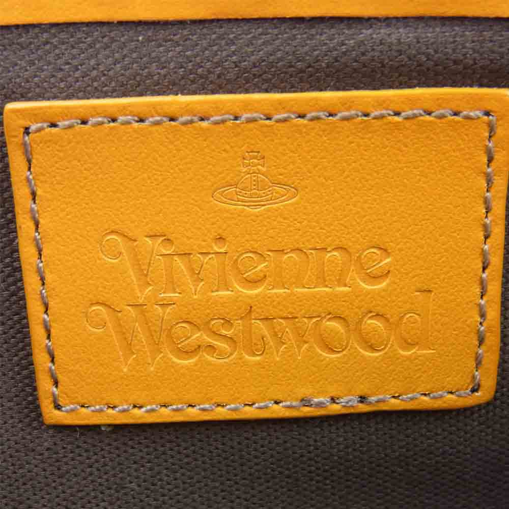Vivienne Westwood ヴィヴィアンウエストウッド レザー ラウンドジップ ウォレット 長財布 ダークブラウン系【中古】