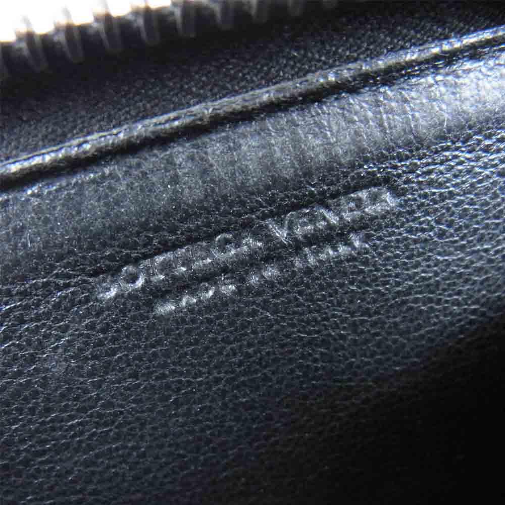 BOTTEGAVENETA ボッテガヴェネタ イントレチャート レザー ラウンドジップ コインケース ブラック系【中古】