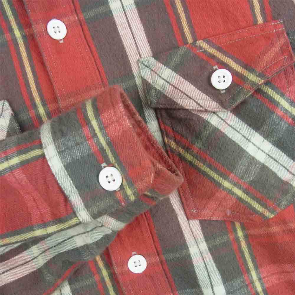 WAREHOUSE ウエアハウス ヘビー ネルシャツ カッパーキング 長袖 シャツ コットン 日本製 レッド系 38【中古】