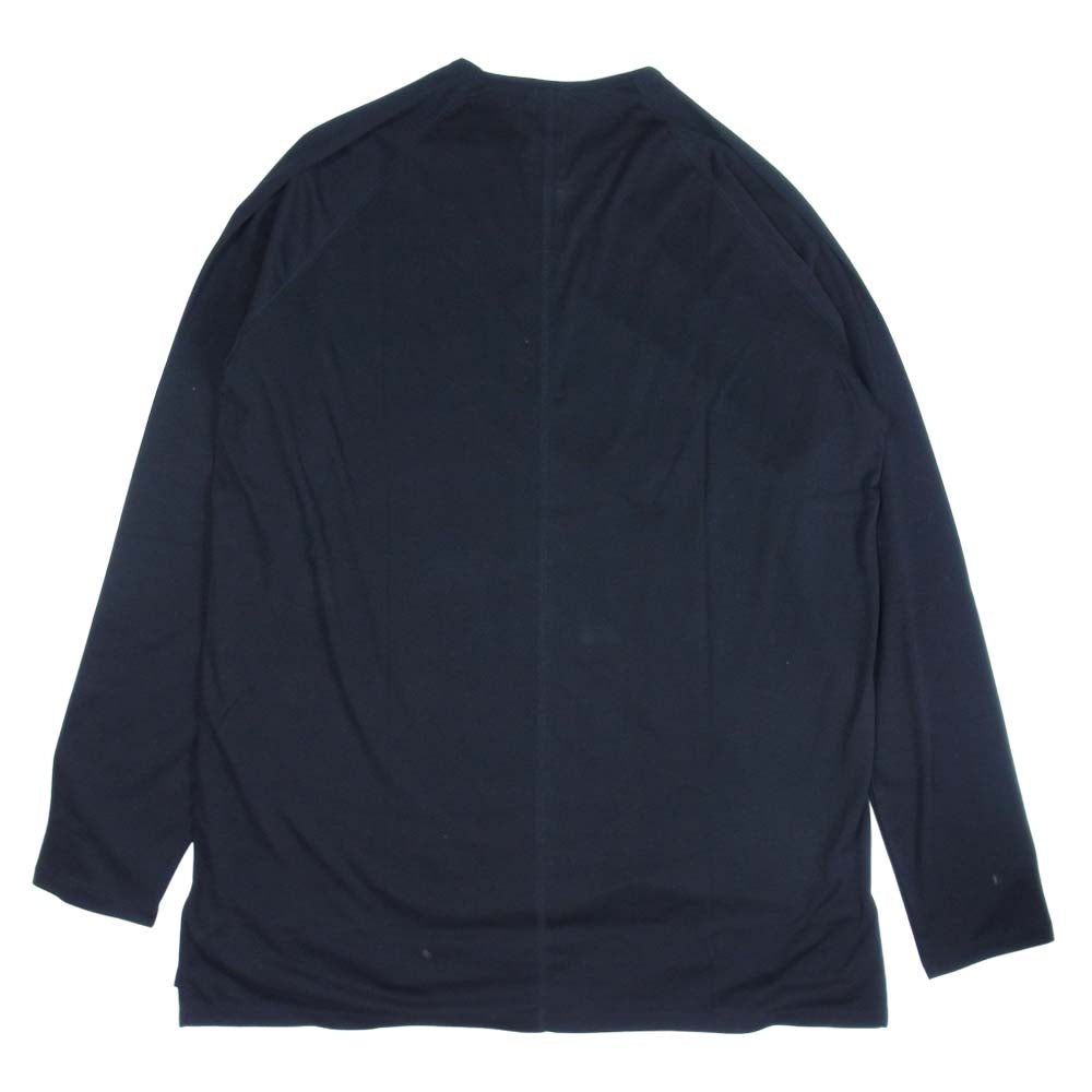 THE VIRIDI-ANNE ザ ヴィリジアン VI-3350-01 Cotton Smooth Long Sleeves T-Shirt ハイゲージスムース カットソー ブラック系 4【新古品】【未使用】【中古】