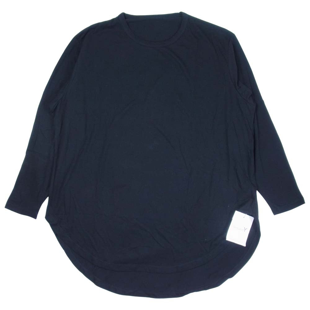 Yohji Yamamoto ヨウジヤマモト GroundY 21SS GM-T15-040-3-03 30/Cotton Jersey Jumbo Round Long Sleeves Cut Sew コットンジャージー ジャンボ カットソー ブラック系 3【新古品】【未使用】【中古】