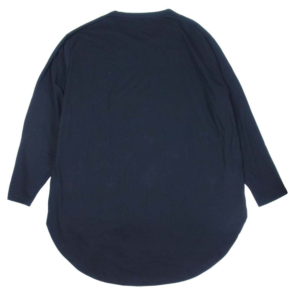 Yohji Yamamoto ヨウジヤマモト GroundY 21SS GM-T15-040-3-03 30/Cotton Jersey Jumbo Round Long Sleeves Cut Sew コットンジャージー ジャンボ カットソー ブラック系 3【新古品】【未使用】【中古】