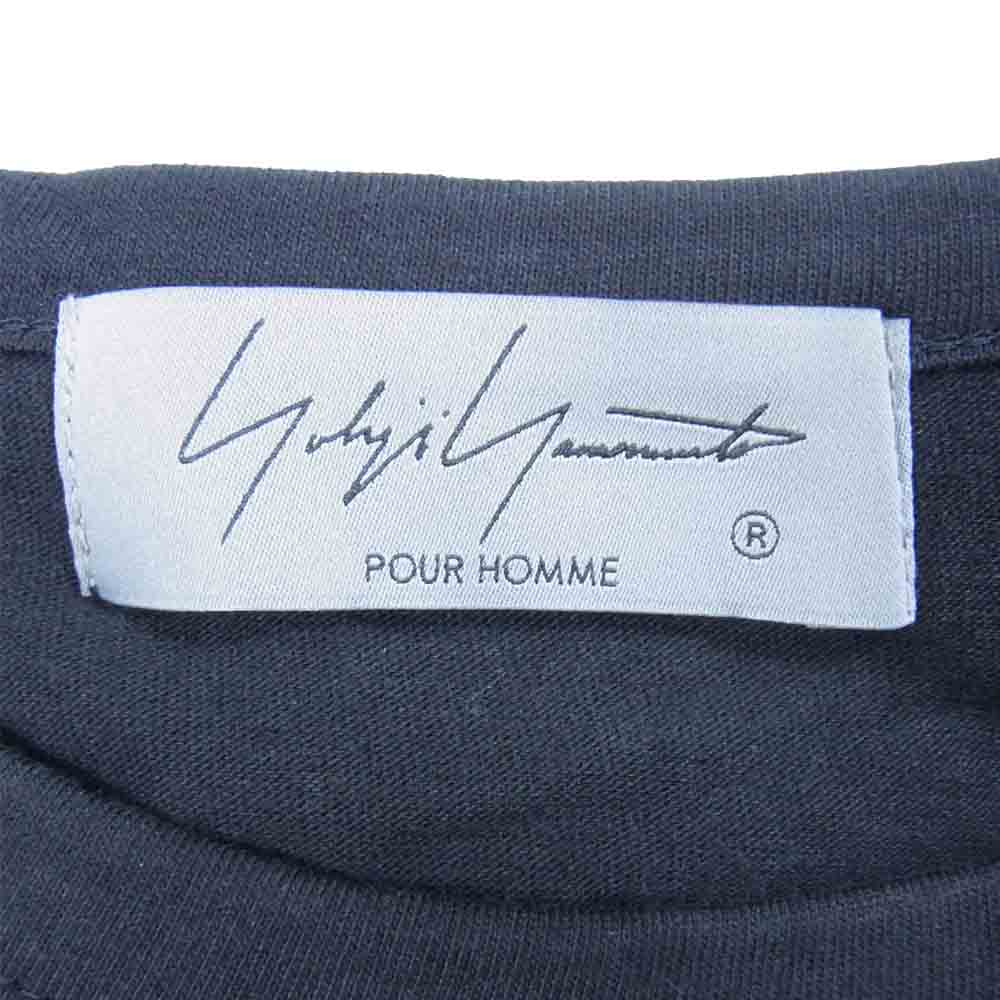 Yohji Yamamoto ヨウジヤマモト POUR HOMME プールオム 21SS HD-T47-049-1A KILL ME PRINT BIG LONG SLEEVES プリント ビッグ ロングスリーブ Tシャツ ブラック系 3【新古品】【未使用】【中古】